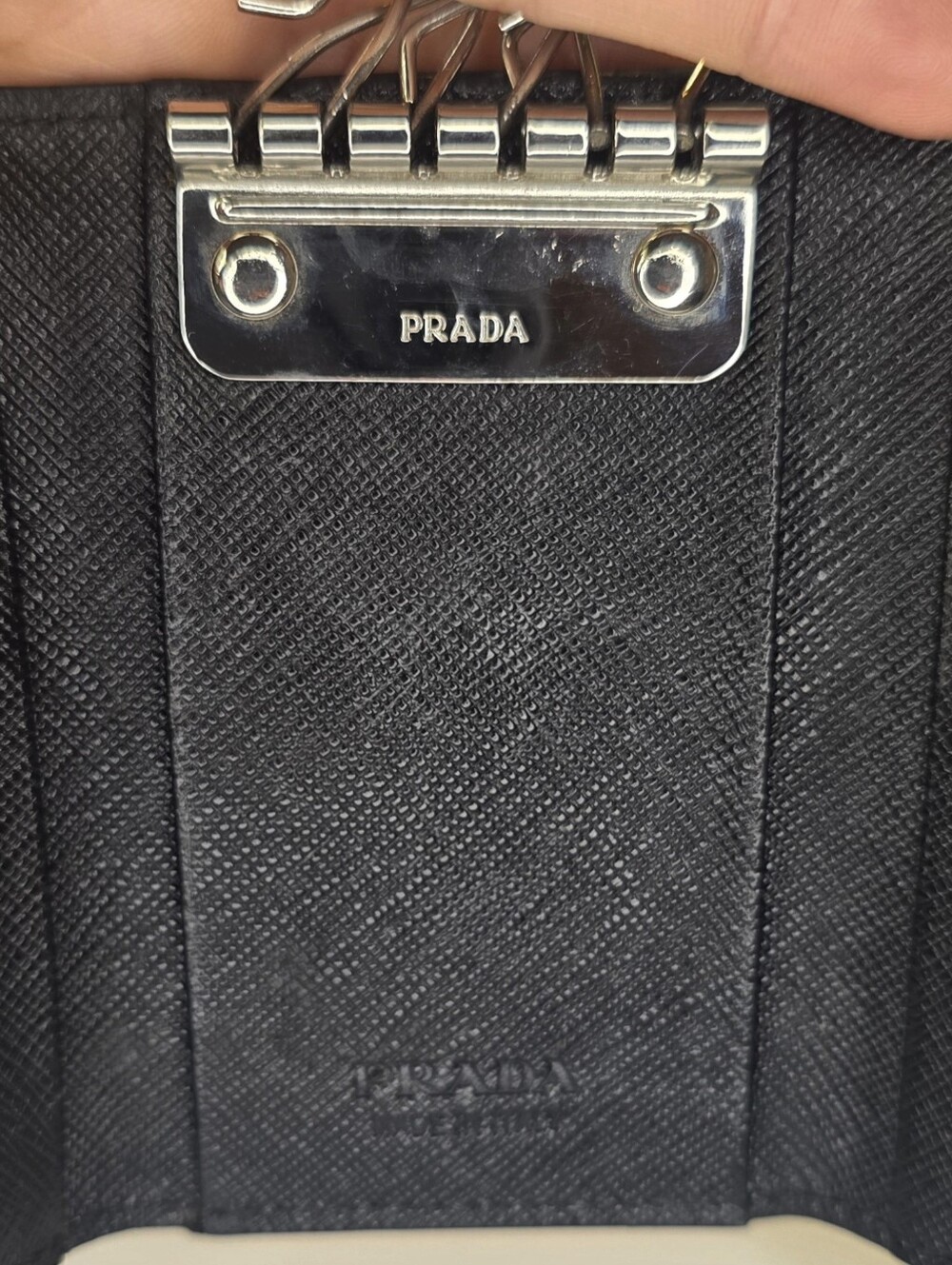 Prada Saffiano Leather Card Holder And Key Case! Rare 🔥✨️ Authentic - Picture 5 of 8